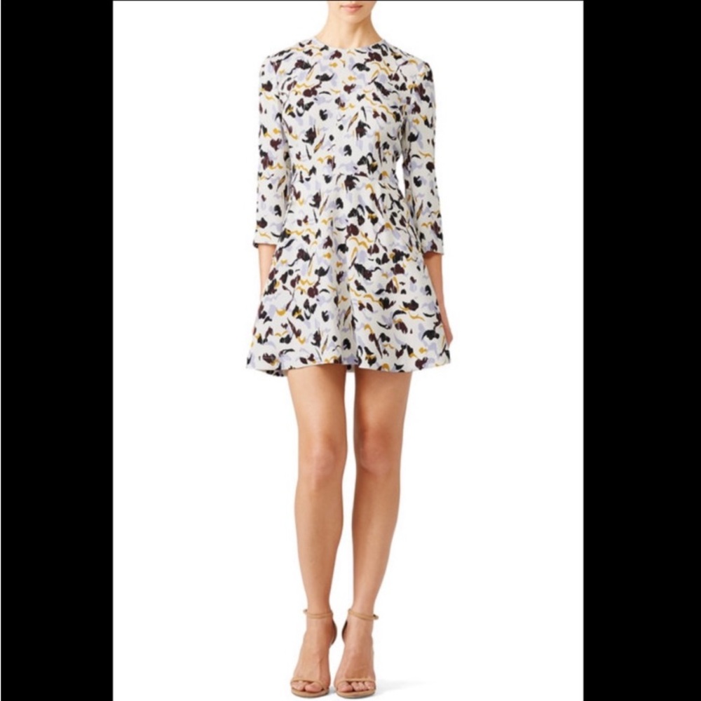 A.L.C. Multicolor Abstract Print Dress